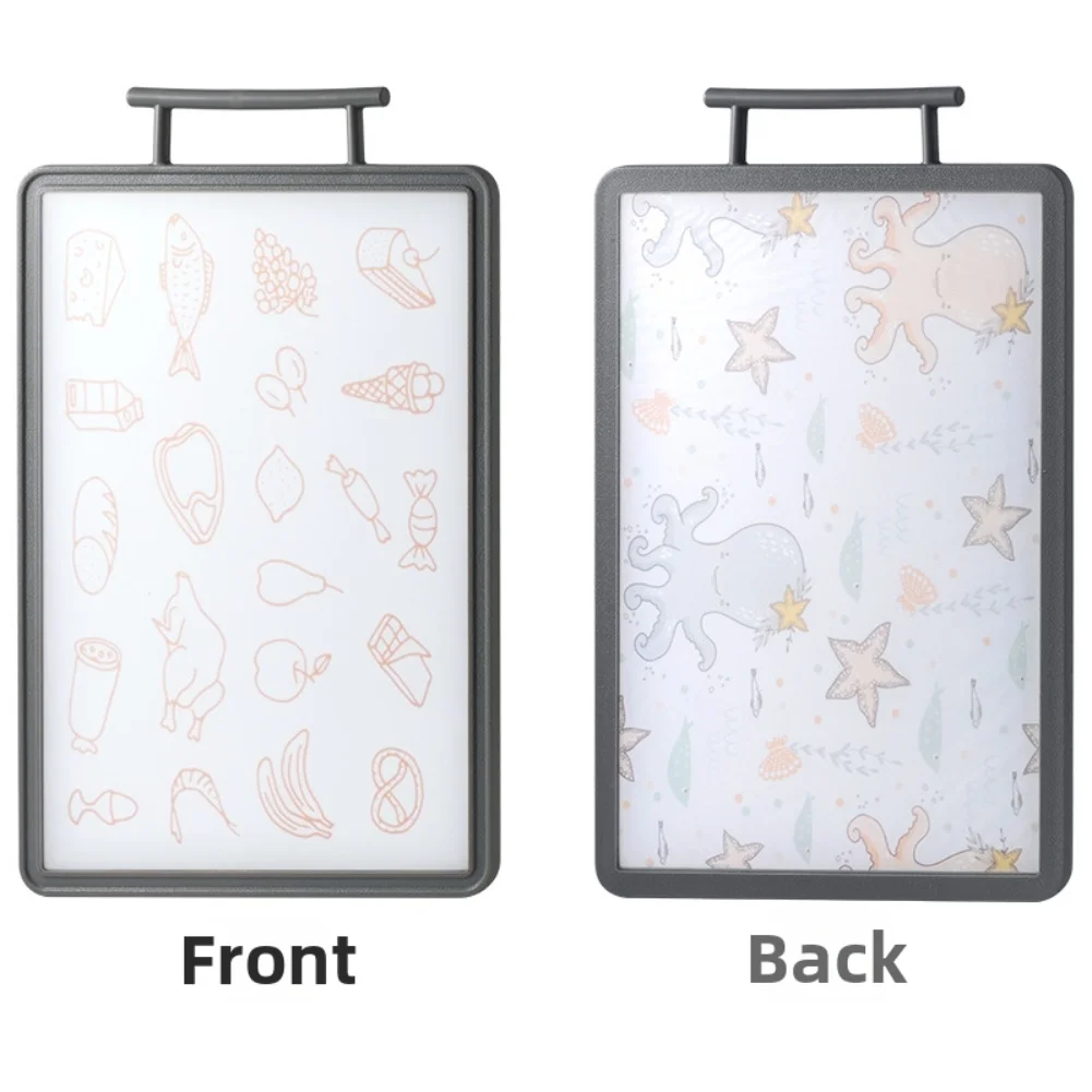 

Dual Sided Plastic Cutting Board with Cartoon Designs for Kids Child Safe Material Food Prep Chopping Board for Kitchen Use