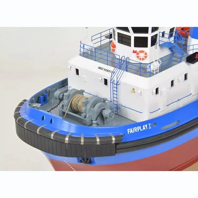 1/50 rc rebocador modelo rtr porta de fibra de vidro operação navio atualizado versão iluminação led alta simulação dinâmica barco rc modelo brinquedo