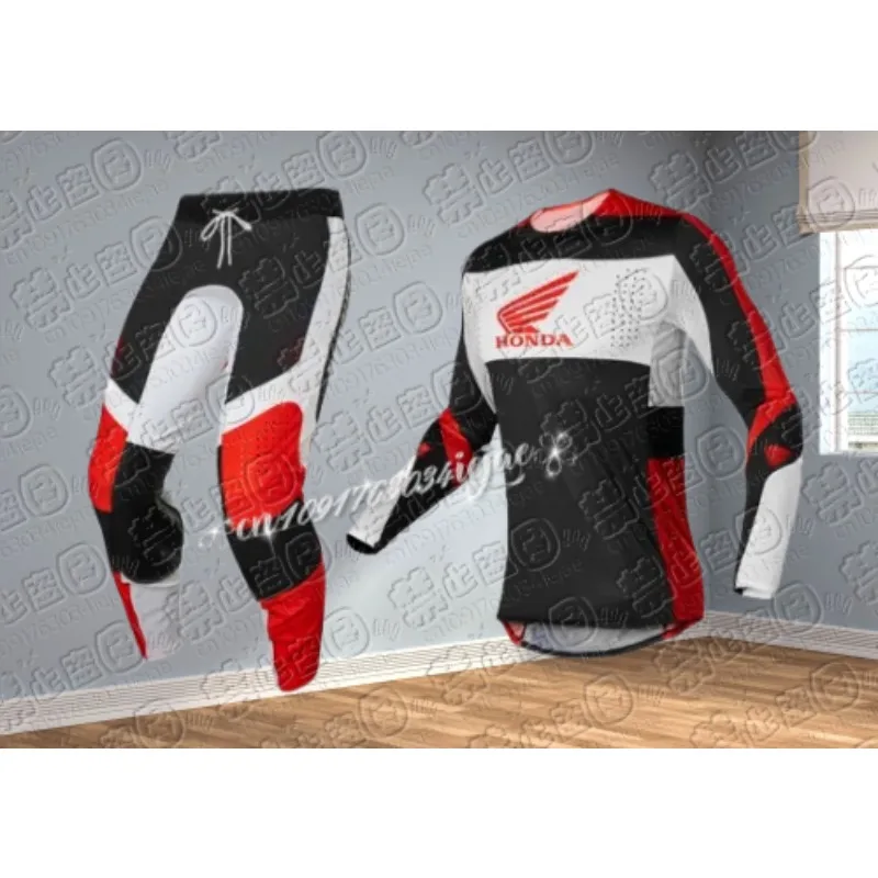 

Высокопроизводительная футболка для мотокросса с длинными рукавами Honda, быстросохнущая дышащая экипировка для внедорожников и горных велосипедистов, костюм