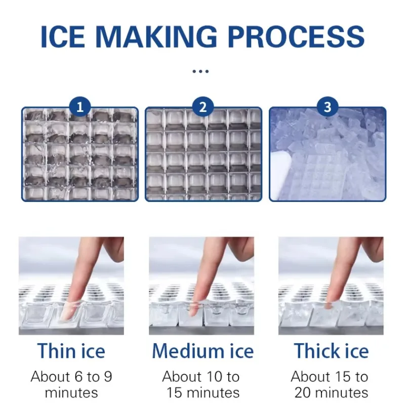 80kg 100kg 130kg Commercial  Ice Cube Making Machine Ice Maker