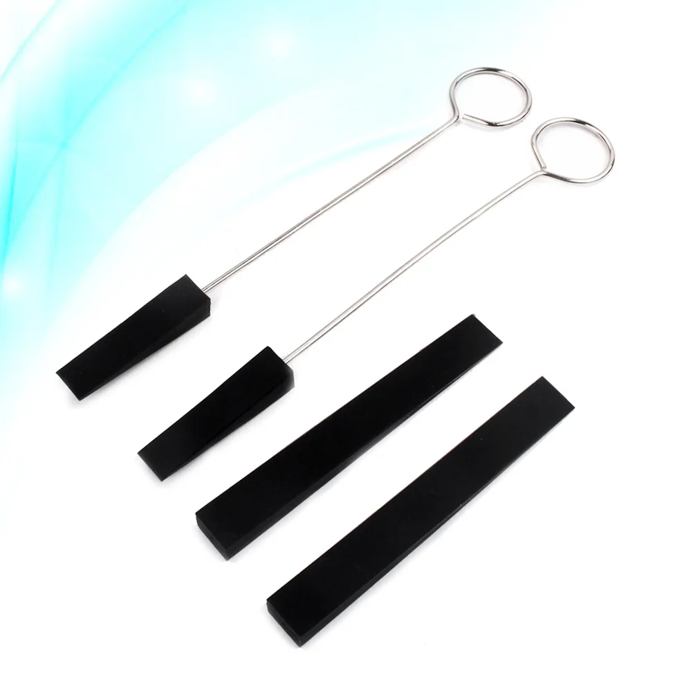 

4 pcs Stainless Steel Piano Fork Kit With 4 Rubber Mutes Professional Tuning Tool For Musical Instrument Adjustment Piano Tuning