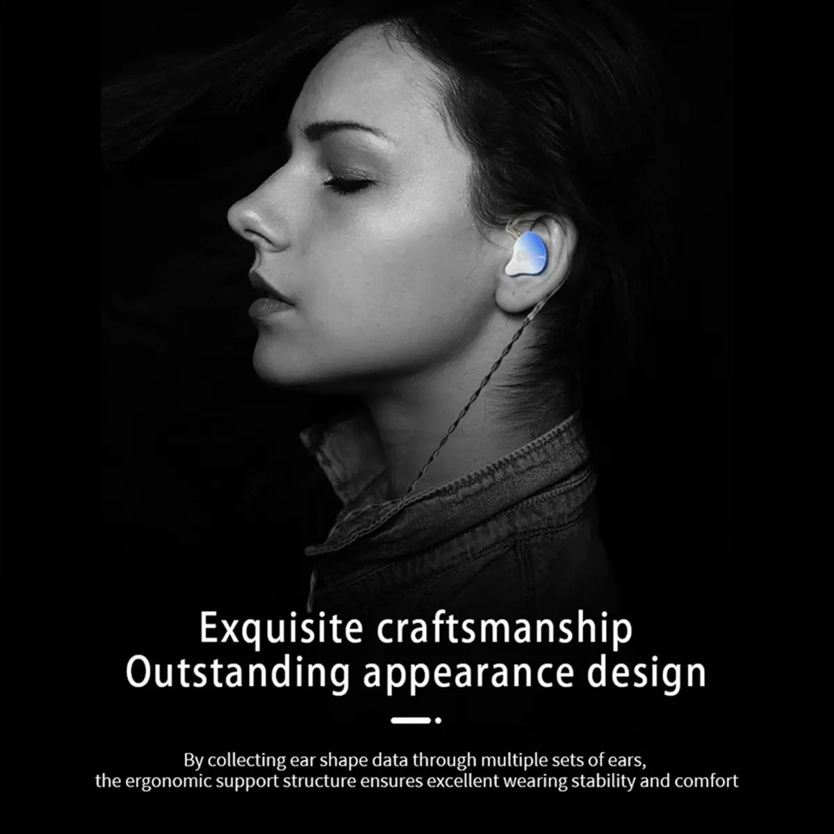 

16-жильный черный наушник с посеребренным проводом, кабель 3,5 мм BSBL