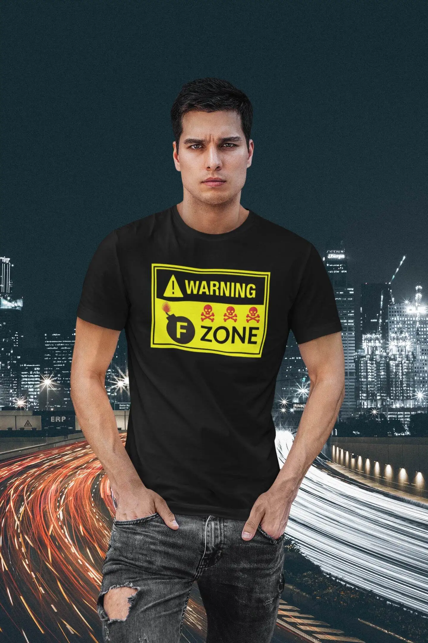 Warning F Bomb Zone T Shirt Jersey