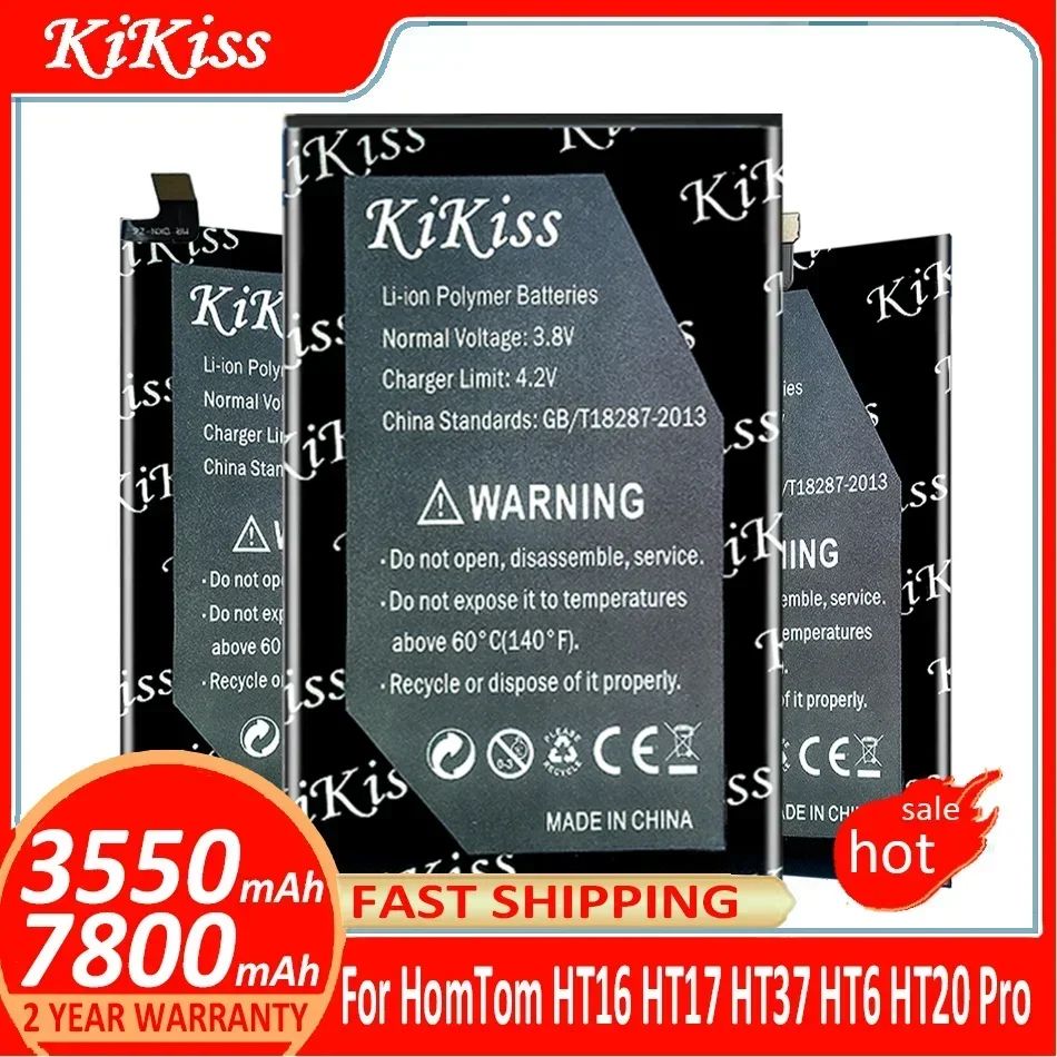 

Аккумулятор KiKiss для HomTom HT16 HT17 HT37 HT6 HT20 Pro, литий-полимерный аккумулятор для мобильного телефона