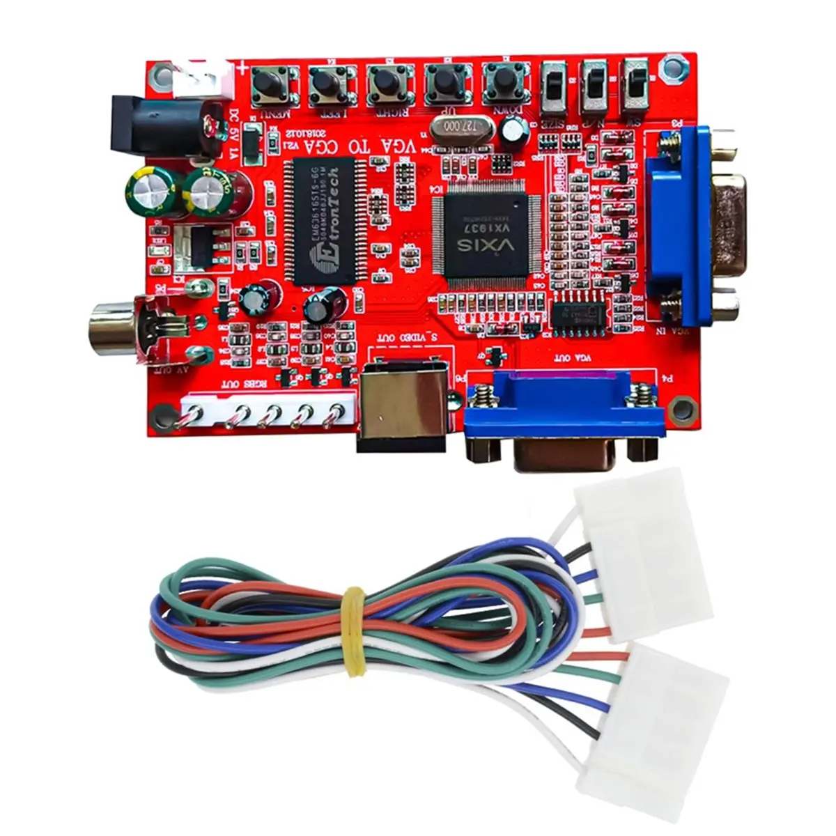 A003 High-Resolution to Low-Resolution Converter, VGA to RGBS to AV to S-Video Converter, Game Video Conversion Card