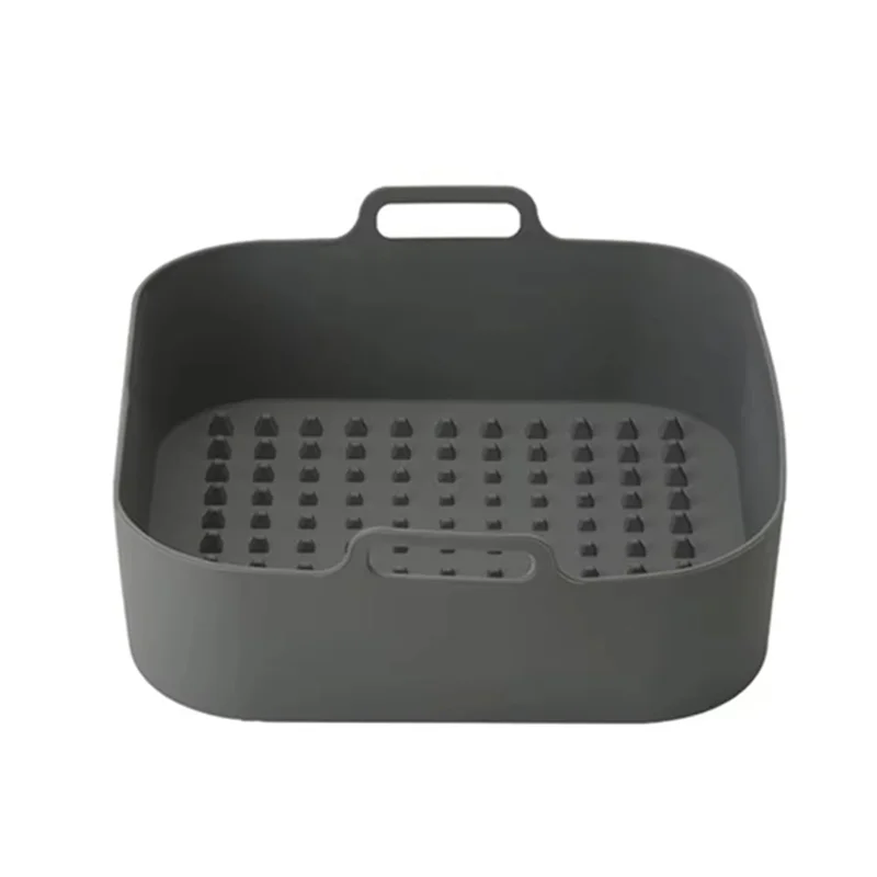 

Silicone Air Fryers Basket Heat-Insulation Air Fryer Tray Fried Pizza Chicken 20X20x6cm For Home Kitchen Cooking-Best Selling