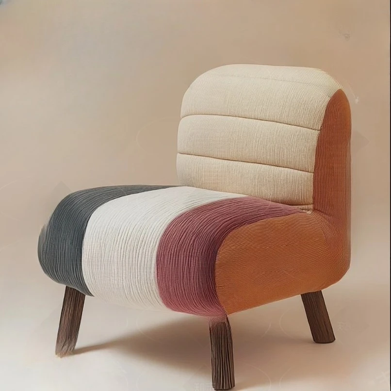 

Настраиваемая мебель, скандинавский дизайнер, простой современный креативный одиночный стул из массива дерева, гостиная, балкон, люди