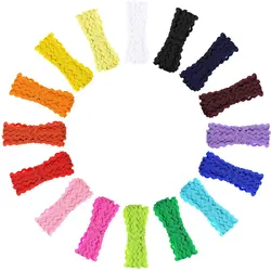 15Yards Colorful Wave Bending Fringe Trim Ribbons 5mm Rick Rack Sewing Ribbons for DIY Clothes Gift Wrapping Home Wedding Decor