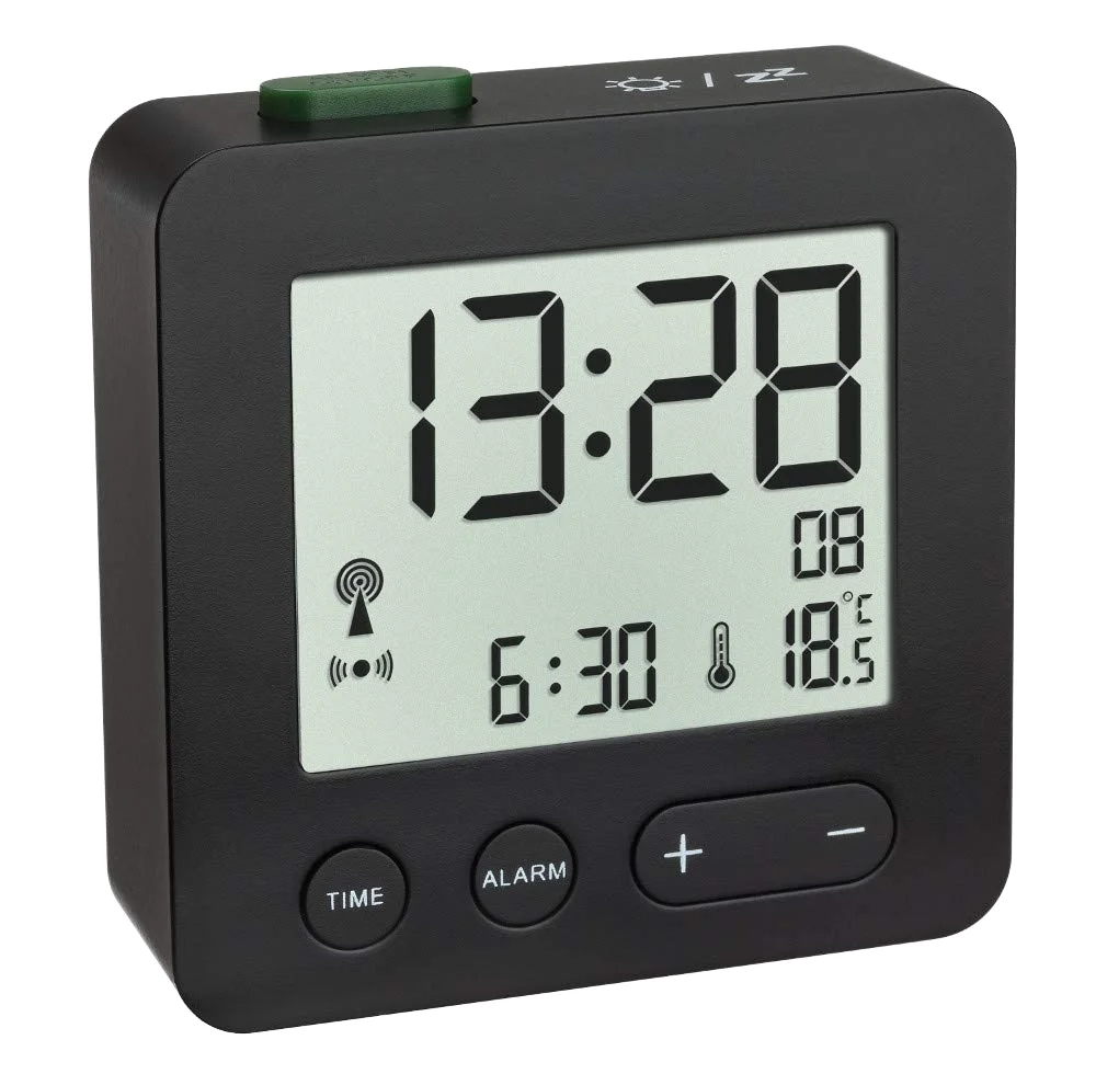 

Silver Aluminum Front Panel Projection Alarm Clock with Radio-Controlled Movement Digital Display for Office Use (9019786048)