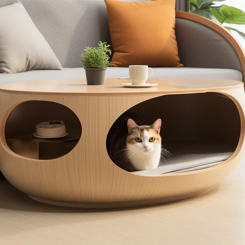 

coffee table furniture cat nest universal in all seasons semi-closed removable and washable cat nest cat coffee table