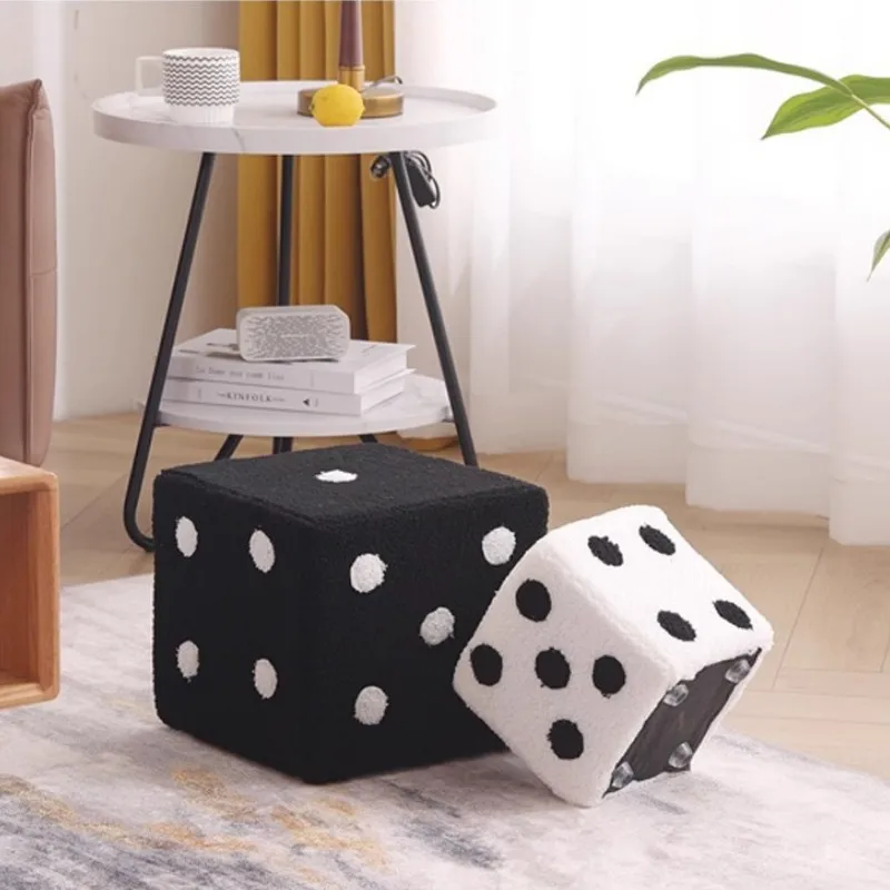 Creative shoe changing stool modern style dice Rubik\'s cube stool entrance creative shoe changing living room sofa stool