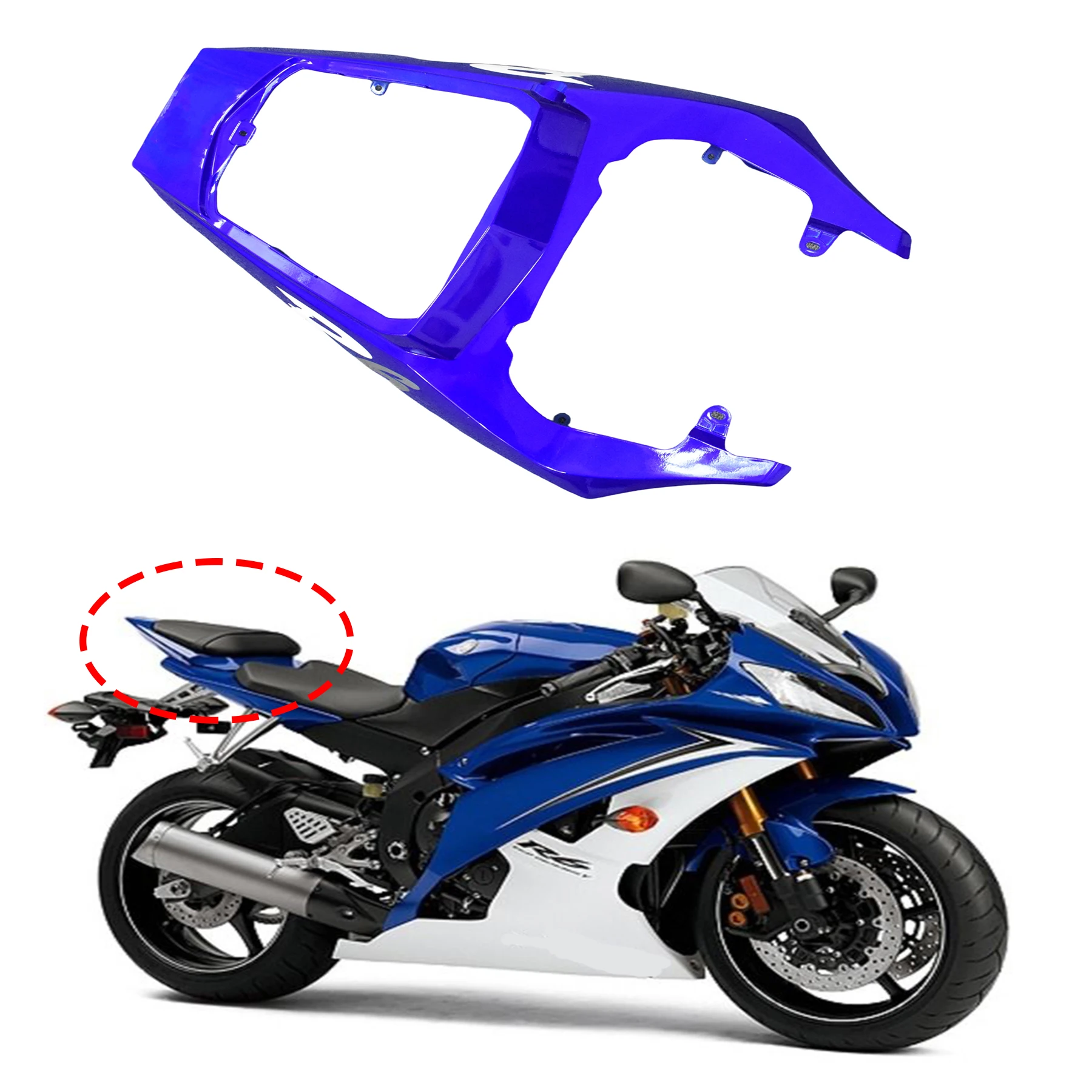 New For YAMAHA YZF600 YZFR6 YZF-R6 YZF 600 R6 2003 03 Motorbike Rear Tail Fairing Parts Injection seat Cowl