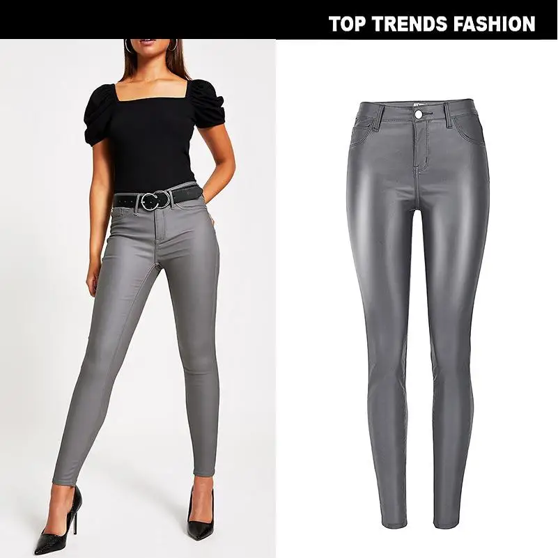 

High Waist Women's Jeans Elastic Coating Ay Imitation Street Sle mid Stretch High Waist Other Fabric Winter Collection