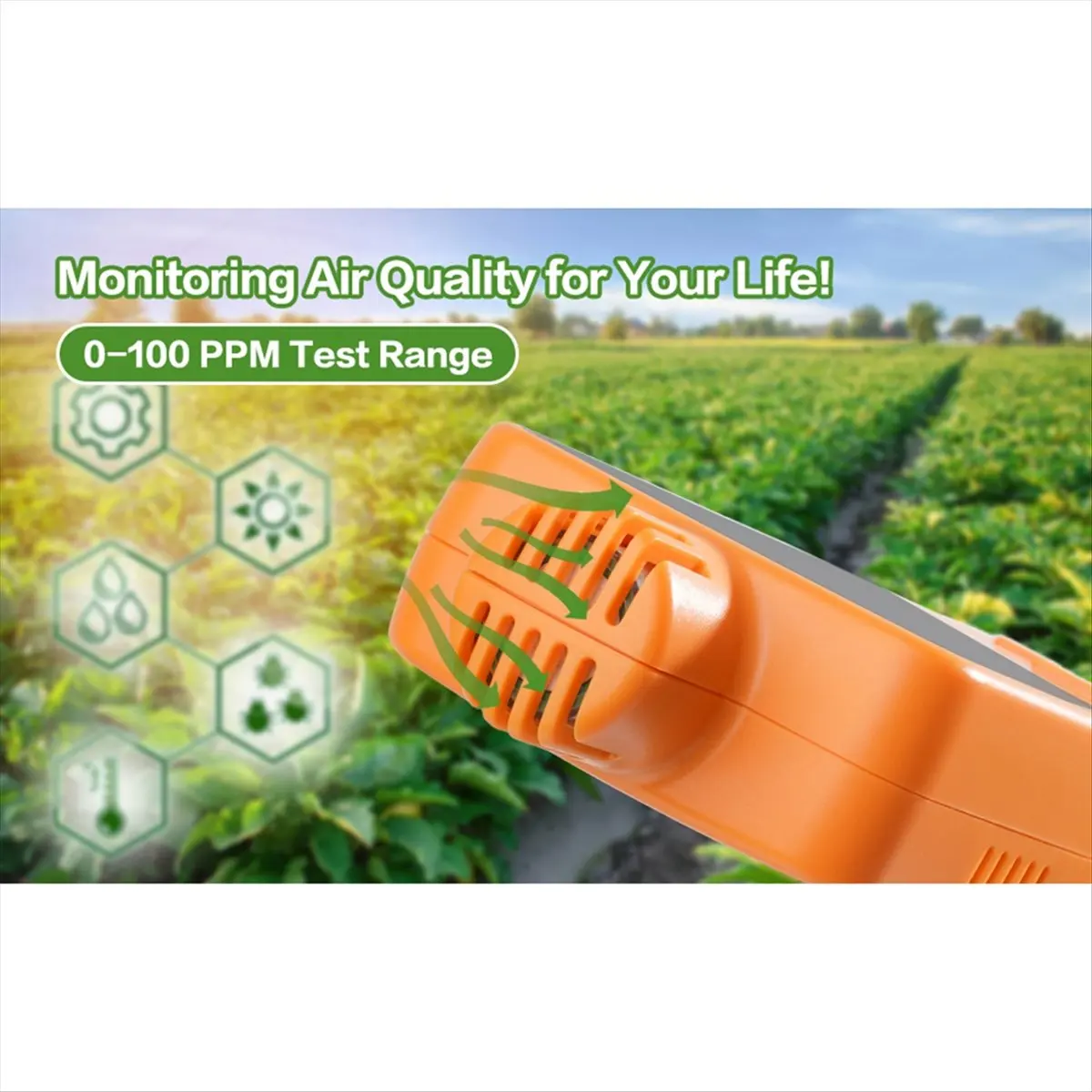 HGHO Ammonia Gas Detectors NH3 Gas Analyzers Meter Alarm Device Digital Gas Leak Detectors 0-100PPM