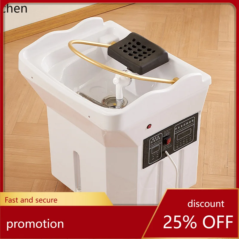 CZ Head Therapy Shampoo Bed Movable Ear Picking Hair Salon Head Therapy Device with Steaming Water Circulation Shampoo Machine