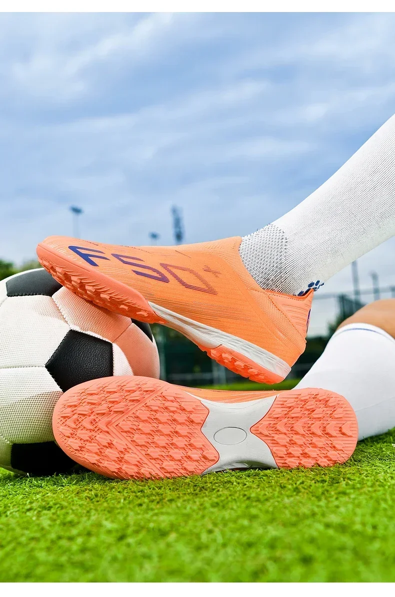 Neue Herren-Fußballschuhe: Rutschfeste Hallen- und Outdoor-Sneaker mit Stollen – Hochwertige Futsal-High-Top-Schuhe für Rasen – Bestseller – Detail 31