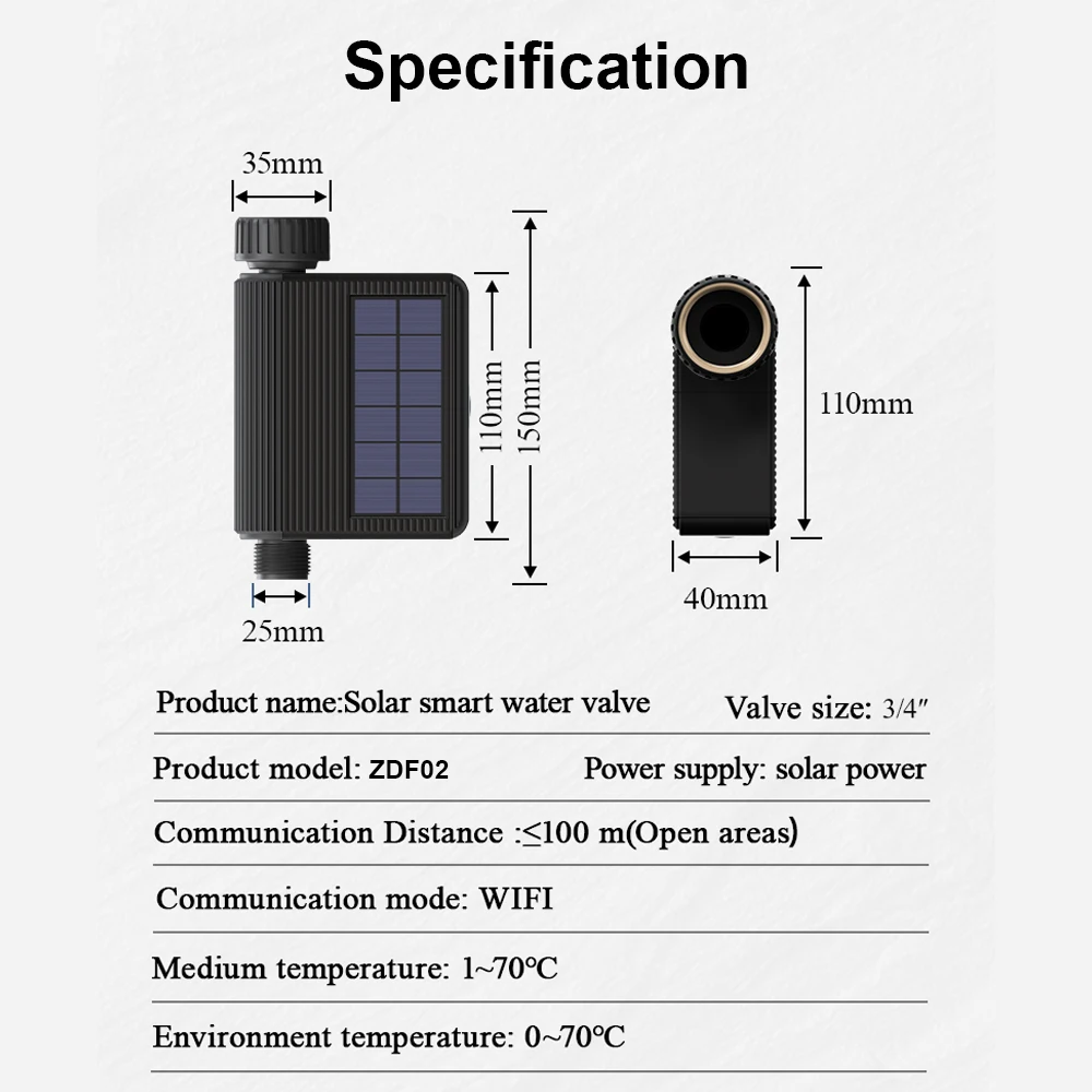 Smart Tuya Wifi Watering Timer Solar Energy Sprinkler Drip Irrigation System Built-in Water Flow Recorder Water Controller image 6