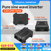 DATOUBOSS Pure Sine Wave Dual Voltage Inverter 12V to 24V Auto Switching Solar Inverter 1200W To 3500W Portable Car Inverter