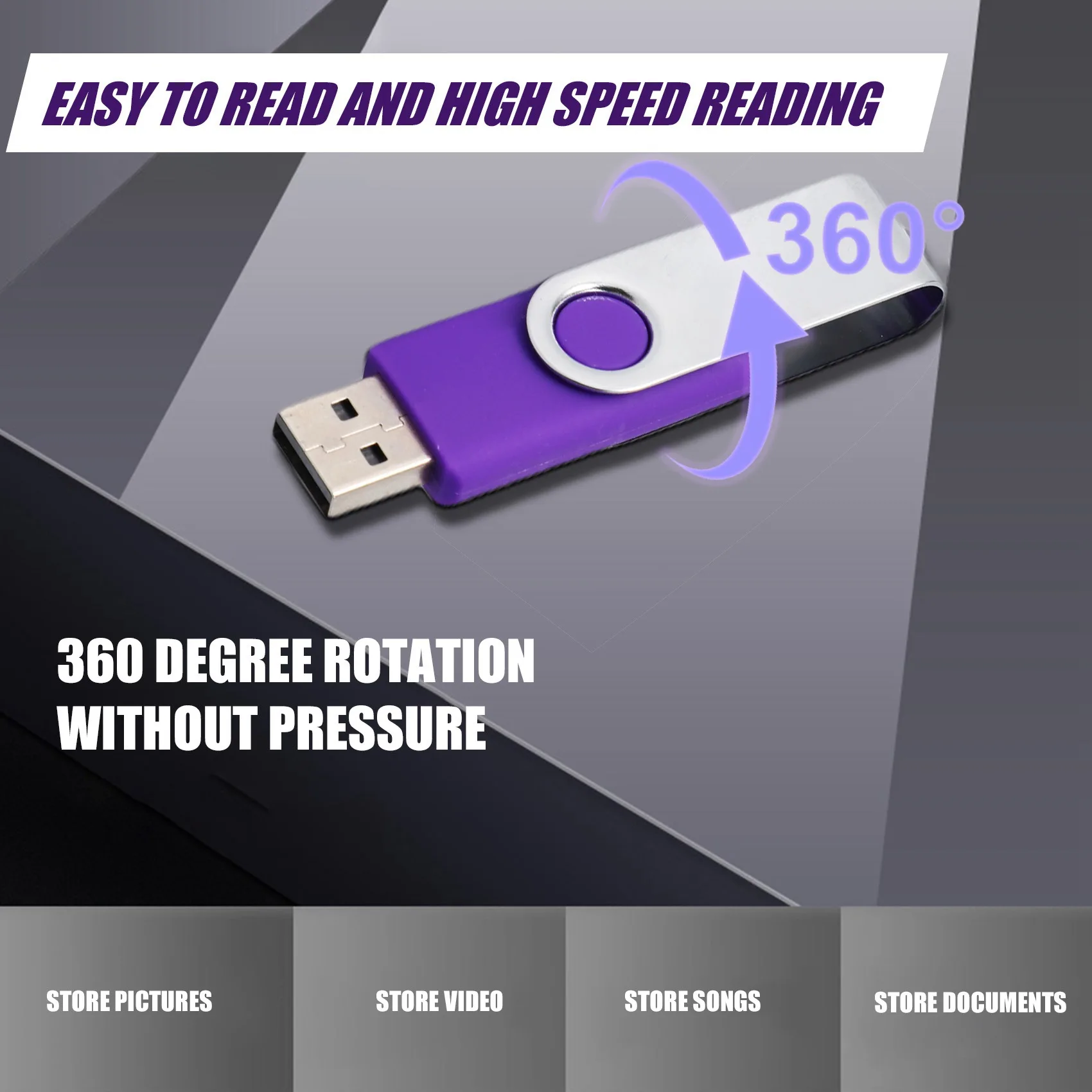 U-DiskRotating USB 2.0 128 MB Flash-Laufwerk Memory Stick Storage U Disk