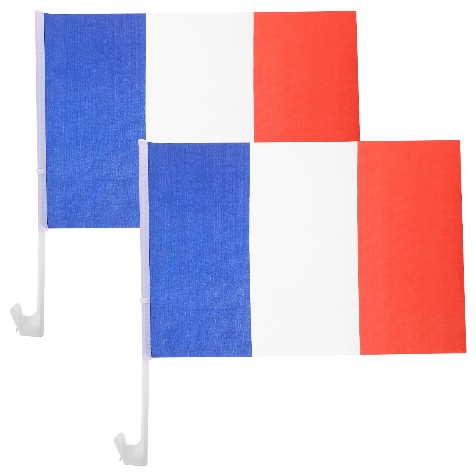 

2Pcs Car Flag with Pole France Flag for Cars Heavy Duty Weather Resistant Portable Car Flags for Travel Events Parades