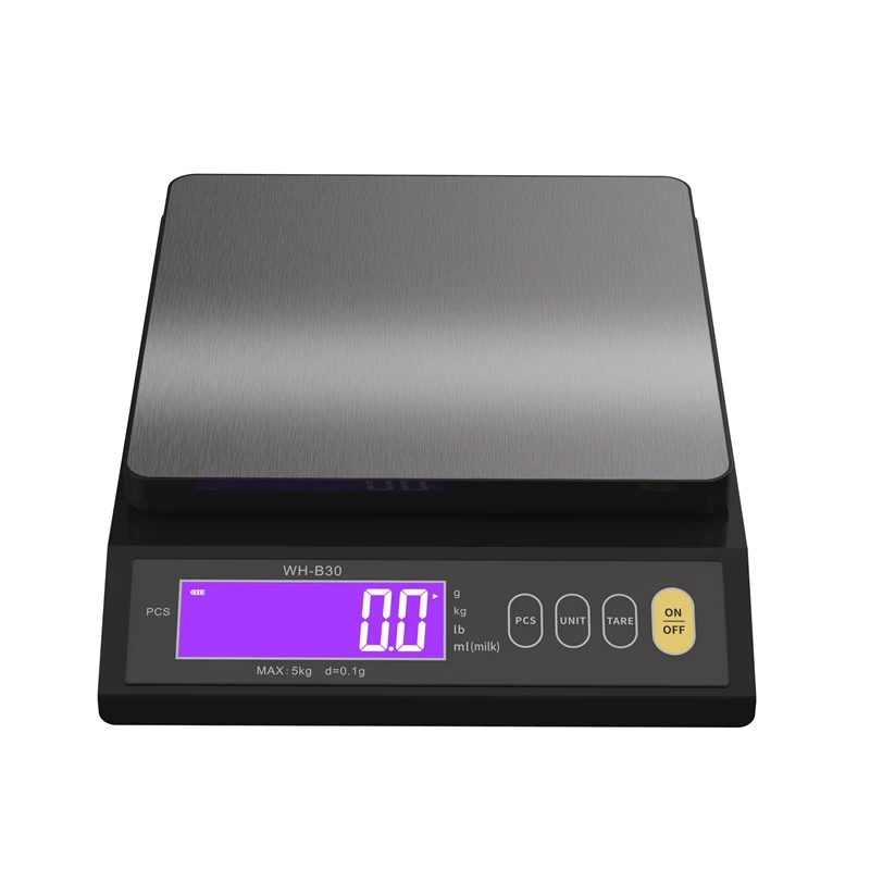 

5kg 0.1g Waterproof Kitchen Scales 10kg/1g Stainless Steel Digital Food Weight Tools LED Recharge Cooking Baking Measuring Scale