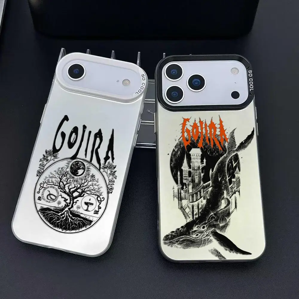 Mode G-gojiras band Telefon Fall Für iPhone 17 16 15 14 13 12 11 Pro Max Air Matte Laser Aurora stoßfest Funda