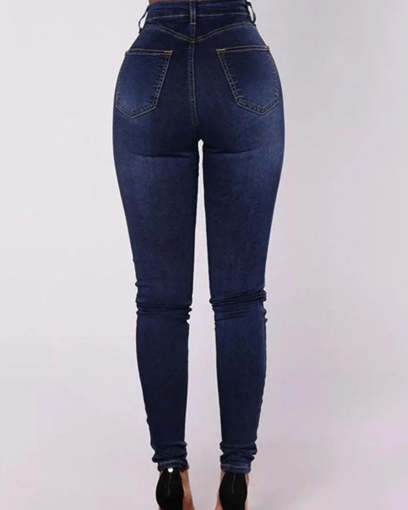 22High-waist Stretch Slim-fit Shaping Jeans Ultimate hip to sexy figure women's long denim jeans