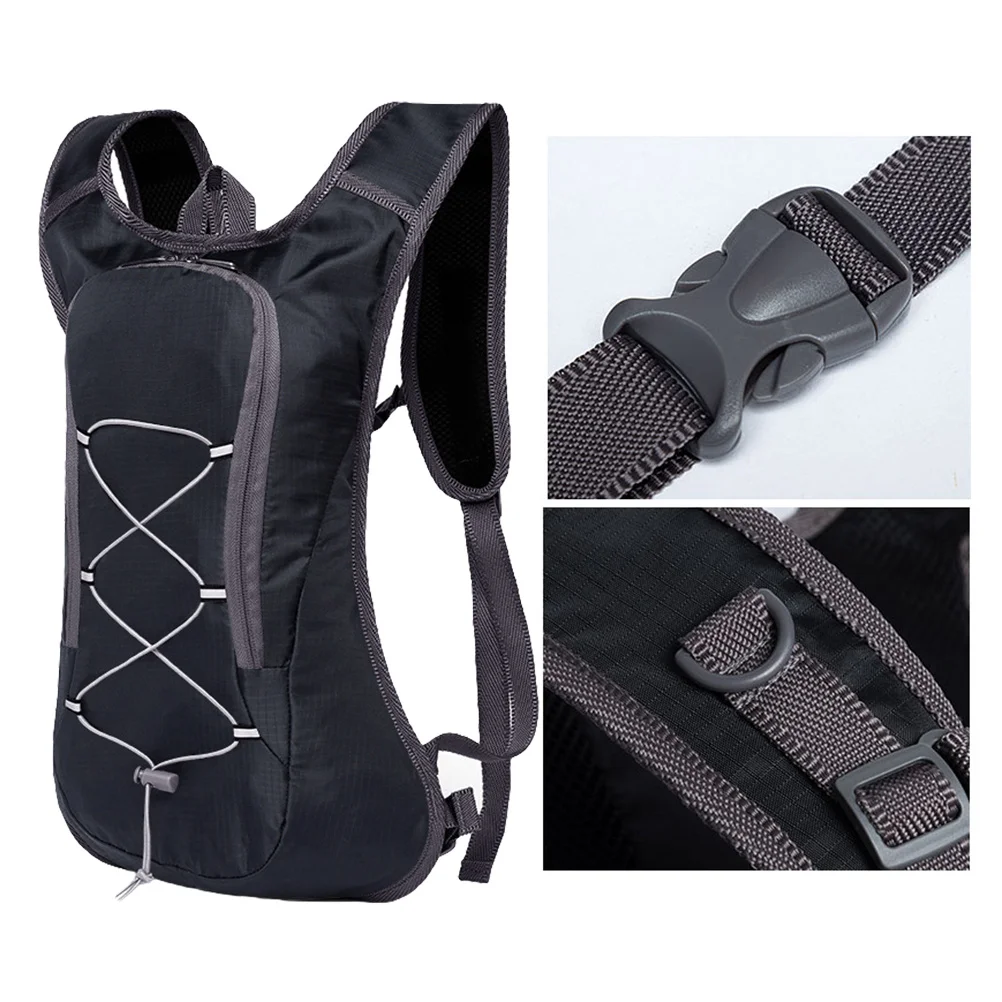 Cross-Country Running Backpack Men Women Drinking Water Bag Marathon Cycling Mountaineering Backpack Black Large