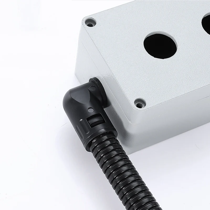 Corrugated Pipe Connector Plastic Threaded Pipe Connector L-shaped Cable Nylon Hose Protective Connector PG Thread