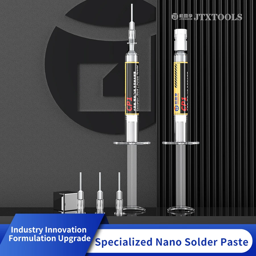 JTX JITONGXUE CP1 Nano Solder Paste Flux 183℃ Welding Tin Paste with Syringe For Mobile Phone PCB SMD Repair Soldering Cream