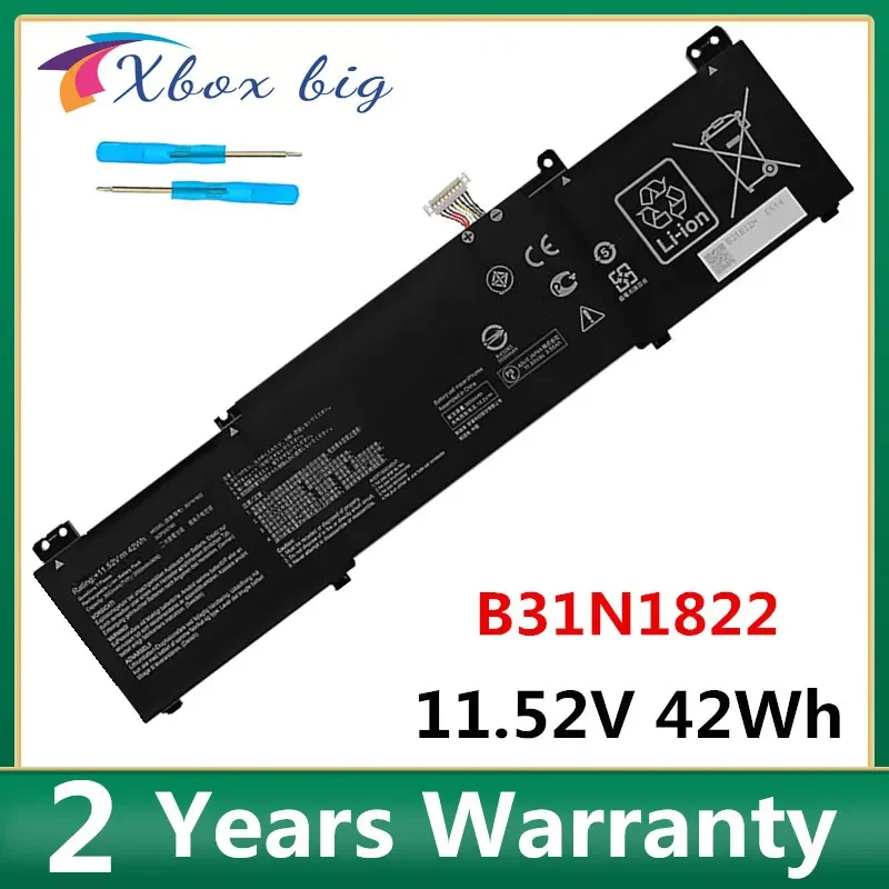 11.52V 42Wh B31N1822 Laptop Battery For Asus ZenBook Flip 14 Q406 Q406D UX462 UM462 TM420IA-EC093T UX461FN-E1029T B31Bi2H Series