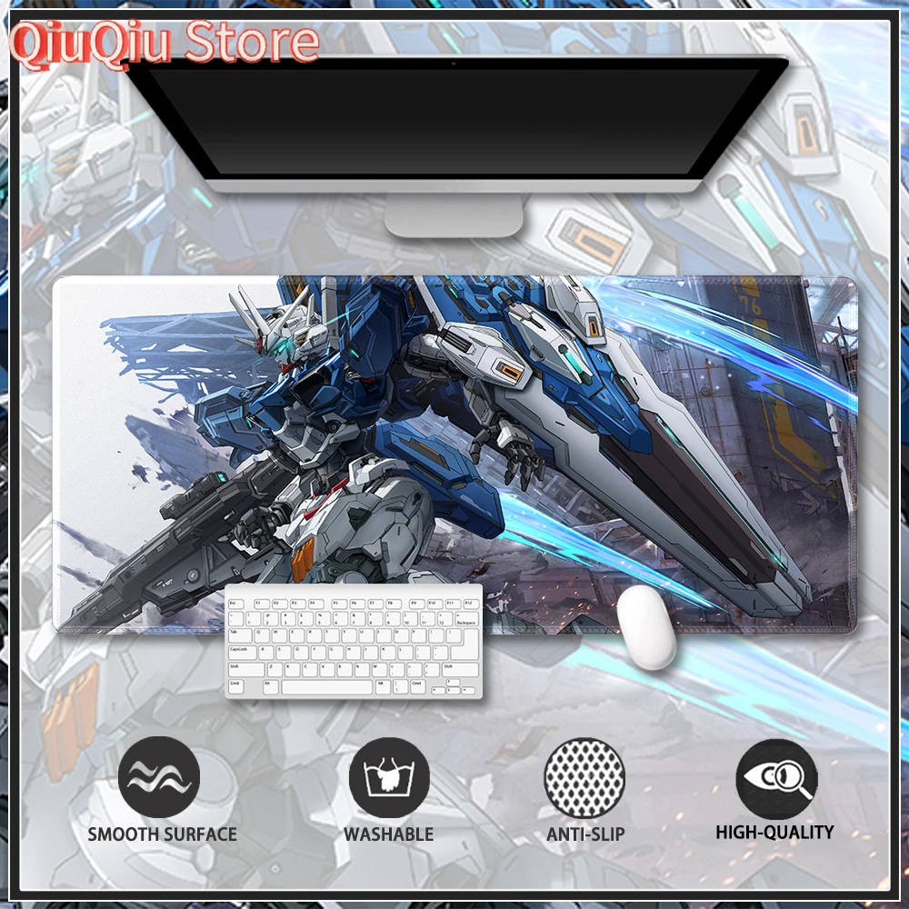 

Gundam Aerial Customised Mouse Pad Gaming Table Mat Stitched Edge Rubber Extended Mousepad Large Stitched Edge Deskpad Computer