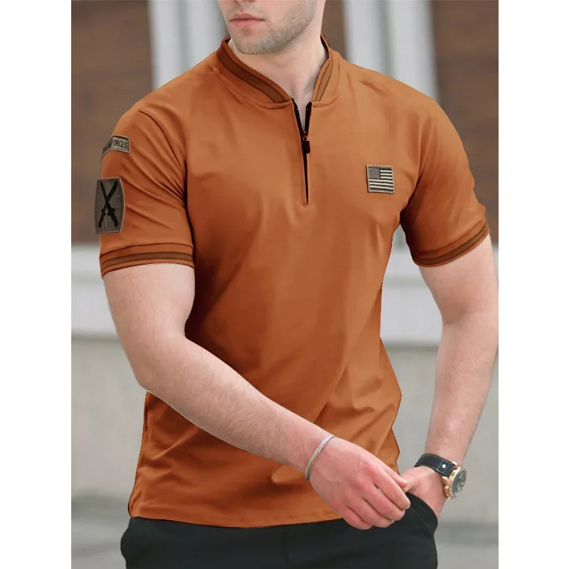 2024 Summer New Men\'s Casual Polo Shirt Short Sleeved High Quality T-shirts Oversized T Shirt