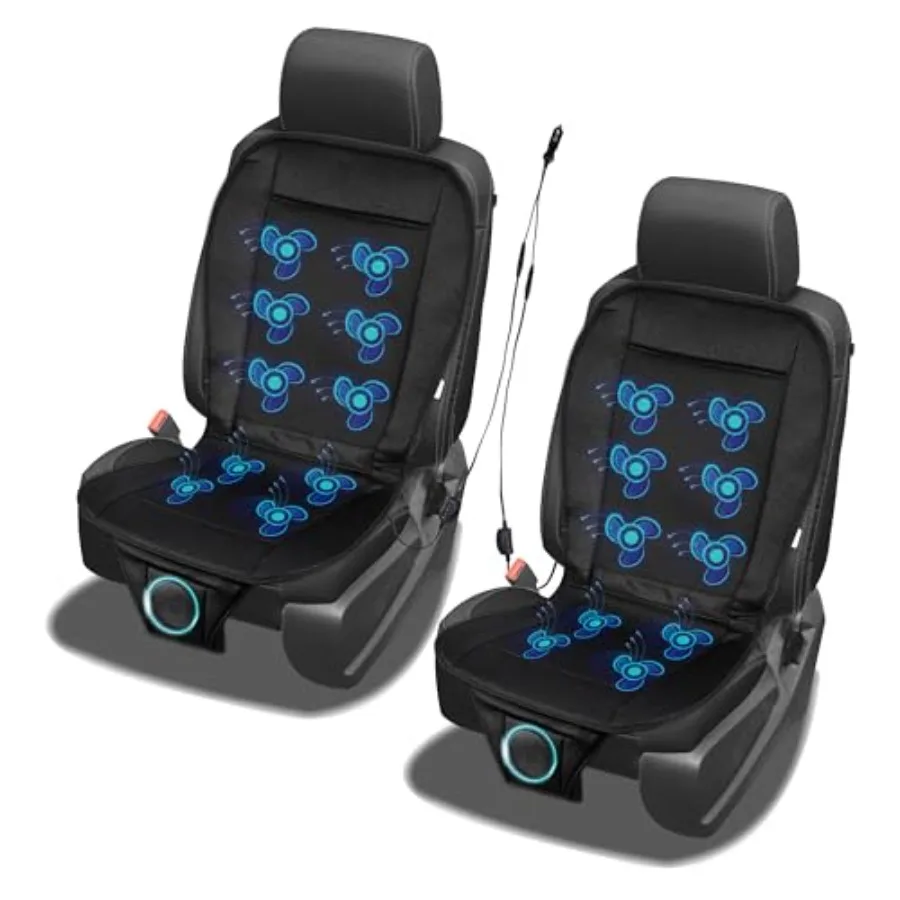 

Cooling Car Seat Cover, 12V Car Seat Cooling Pad Adjustable Temperature, Breathable Sweat Protector Cooling Seat Cushion, Car s
