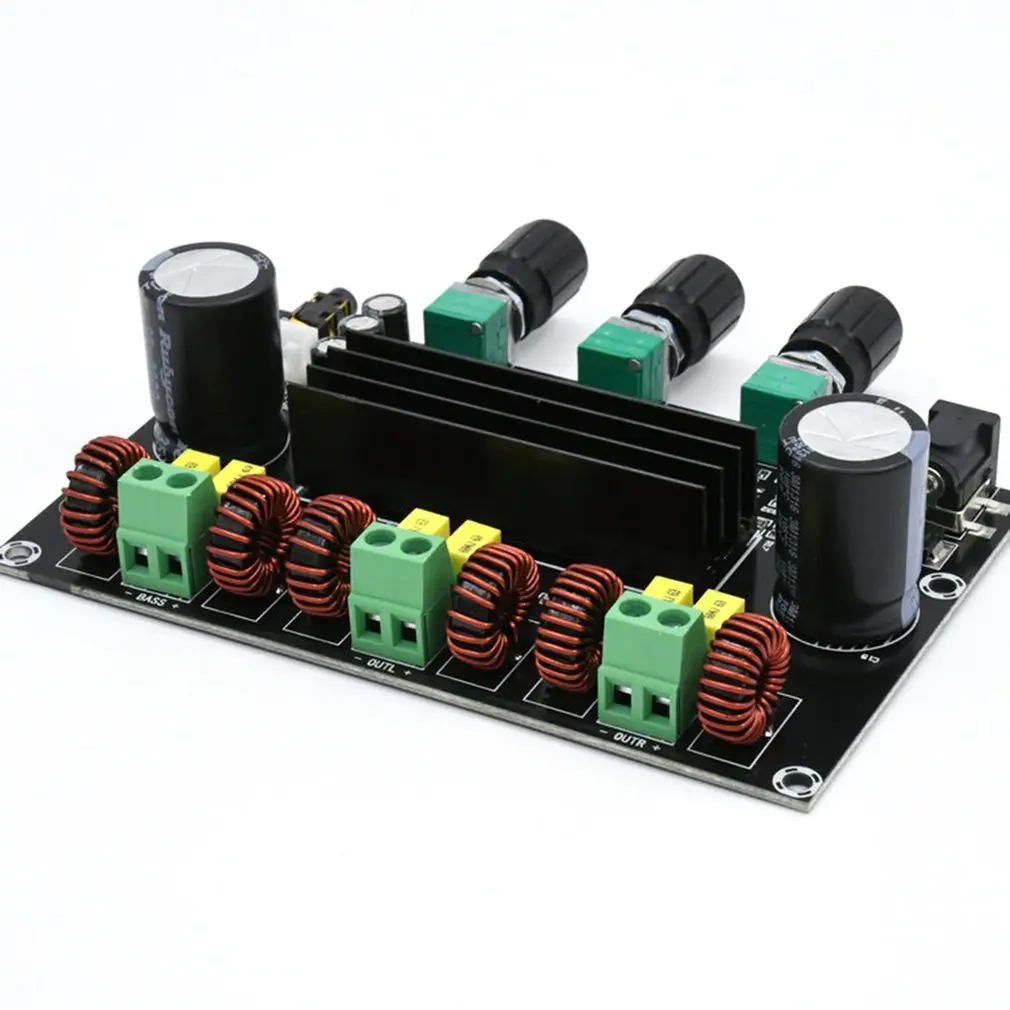XH-M573 TPA3116D2 80W+80W+100W Amplifier Board 2.1 Channel TPA3116 Digital Power Bass Subwoofer TDA3116D2 1.2MHZ Amplifier Black
