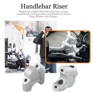 Para bmws r1200gs adv lc 1g13 k50 acessórios da motocicleta alça barra de riser braçadeira 30mm estender guiador adaptador montagem com parafusos 12 principais vendas guiador dt lc - №6