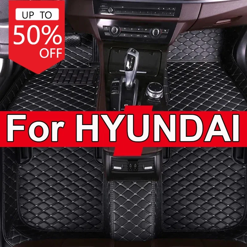 Car Floor Mat For HYUNDAI Veloster Verna i10 Getz i20 Palisade Elantra Azera Maxcruz Terracan Tiburon Venue i40 Car Accessories