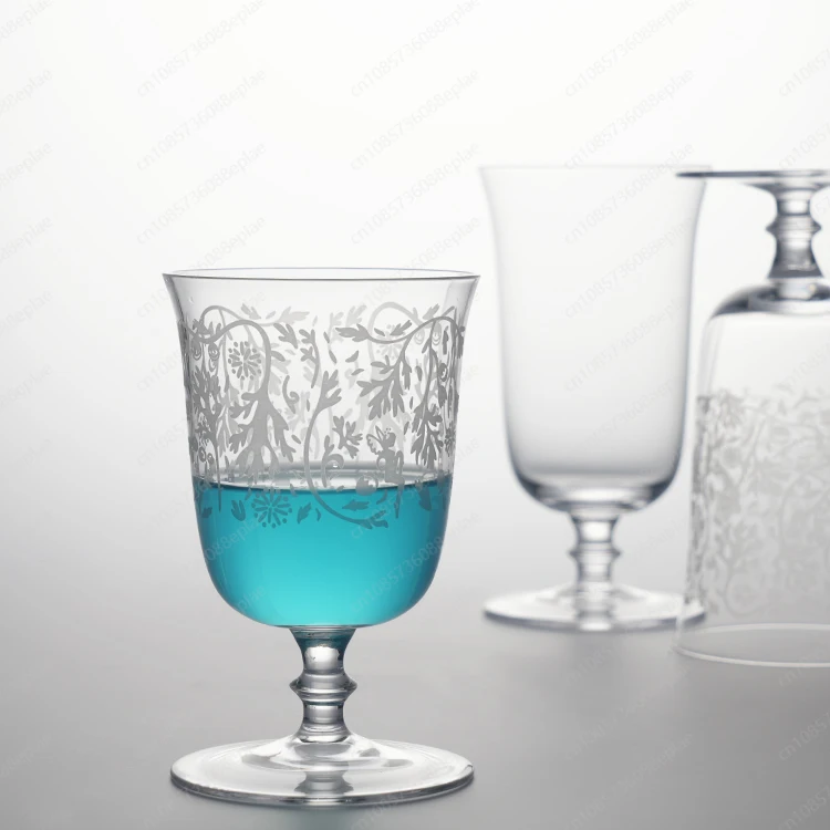 كوب زجاجي كريستالي محفور حسب الطلب |   فلوت عتيق مخصص لحفلات الزفاف، وديكور المنزل، وهدية الذكرى السنوية