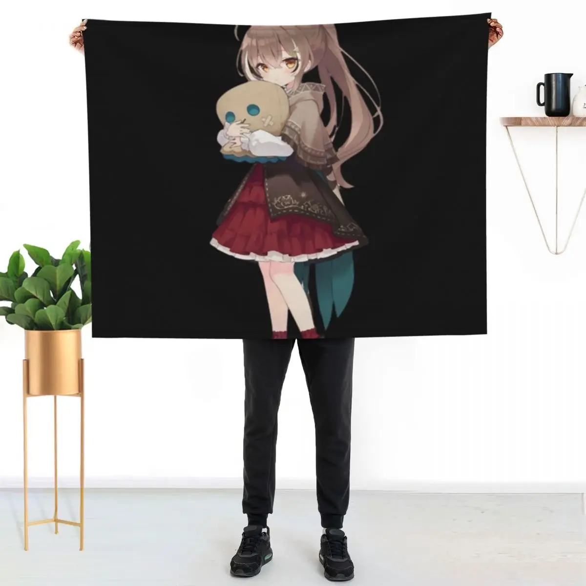 Nanashi Mumei - Hololive Throw Blanket Soft Comfort Blanket for Reading Watching TV