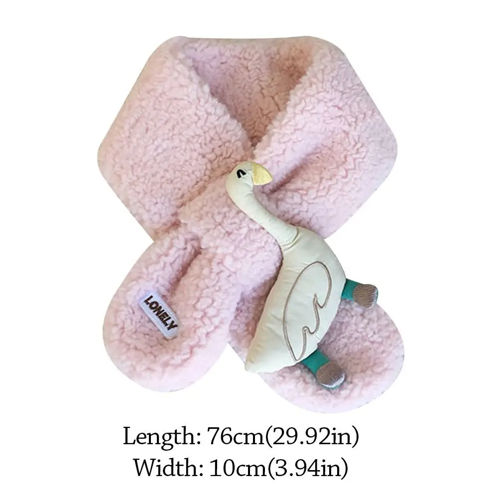 Moda quente crianças cachecol de inverno grosso pescoço mais quente macio bonito cordeiro velo cachecol bebê meninos meninas