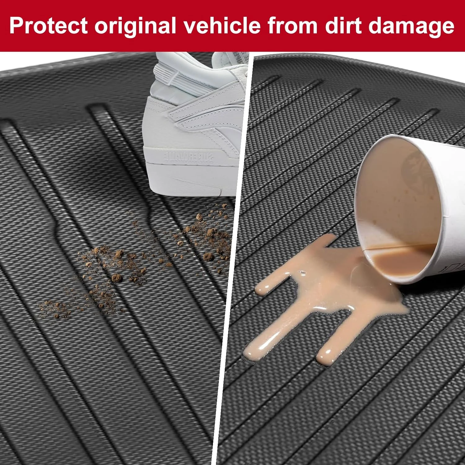 For Tesla Model 3+ Highland Front Rear Trunk Mat TPE Full Coverage Trunk Seat Backrest Protective Pad Cargo Liner Anti Dirty Mat