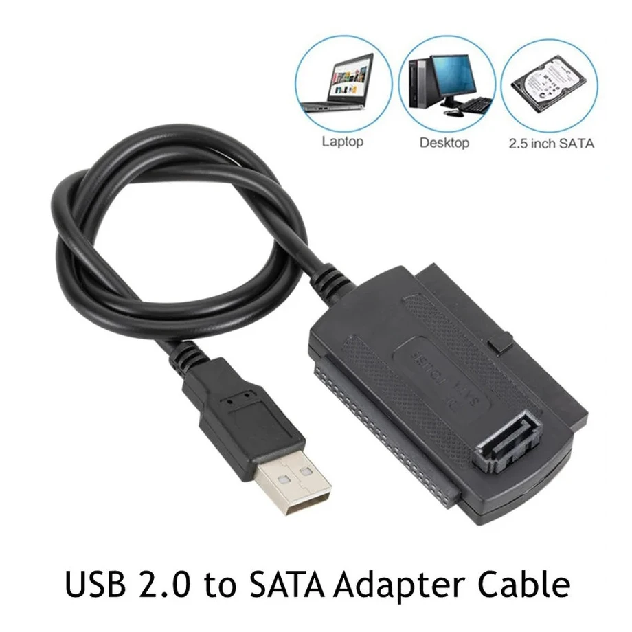 3 in 1 USB 2.0 IDE SATA 5.25 S-ATA 2.5 3.5 Inch Hard Drive Disk HDD Adapter Cable For PC hard disk Laptop Converter