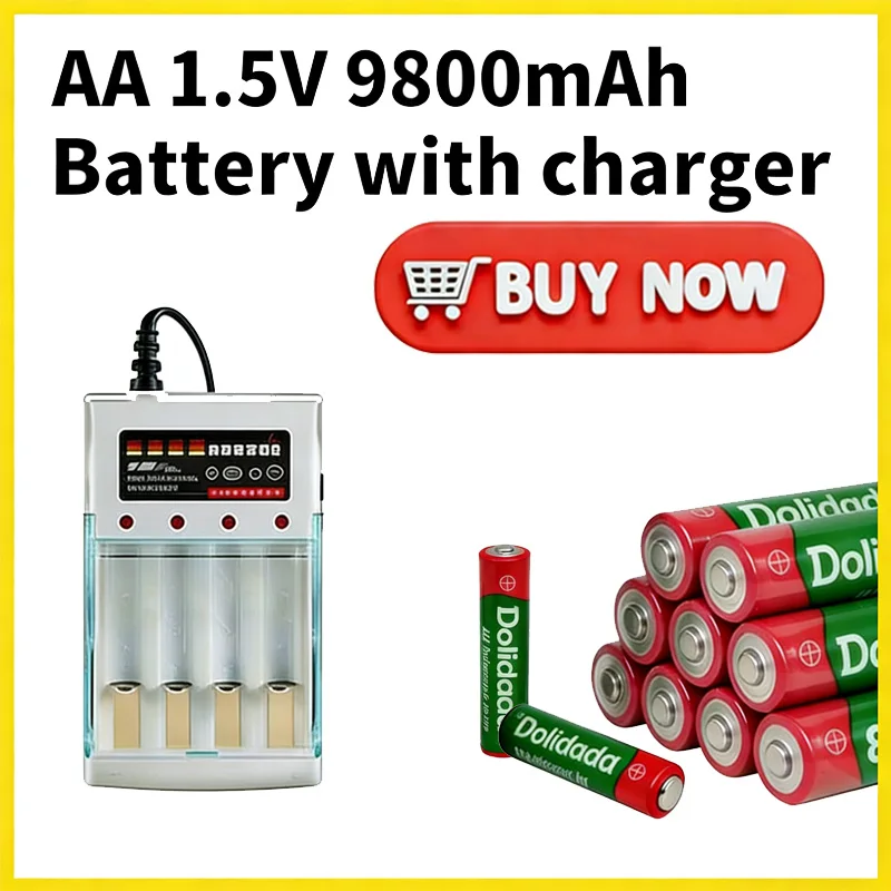 High Capacity 8800mAh 1.5V AAA Rechargeable Alkaline Battery - Long Life for LED Light Toy MP3