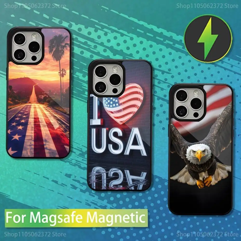 

Flag Art Cool Americans Phone Case For iPhone 16,17,15,14,13,12,11,Pro,Max,Plus,Mini,Magsafe,Magnetic Wireless Charging Case