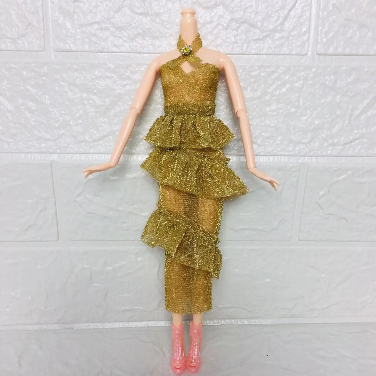 30cm Doll Clothes New Popular Dresses Fashion Sequins Temperament Evening Dress Skirt Doll Accessories Clothes Set For 1/6 Dolls