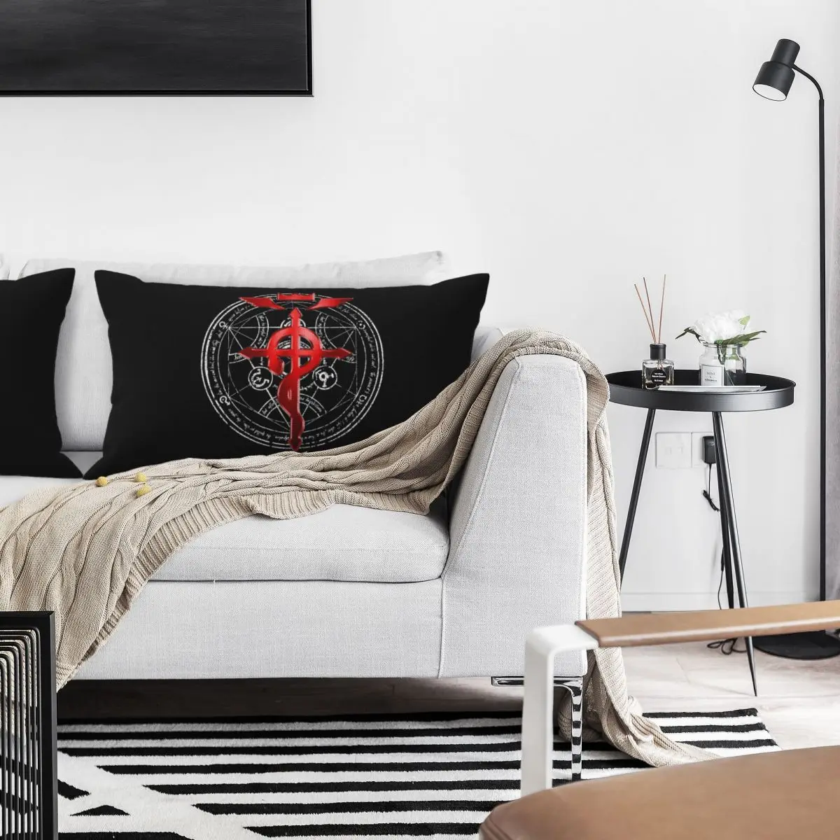 Fullmetal Alchemist Transmutation Symbol Rectangle Linen Pillowcase Cushion Cover Polyester Decor Bed Home Comfort Throw Pillow