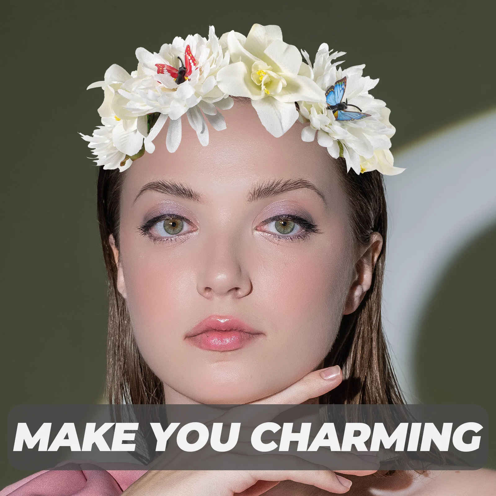 

Богемная цветочная корона, повязка на голову с цветочным принтом для женщин, праздничный морской свадебный декор, цветочная корона, повязка на голову с цветочным принтом для женщин