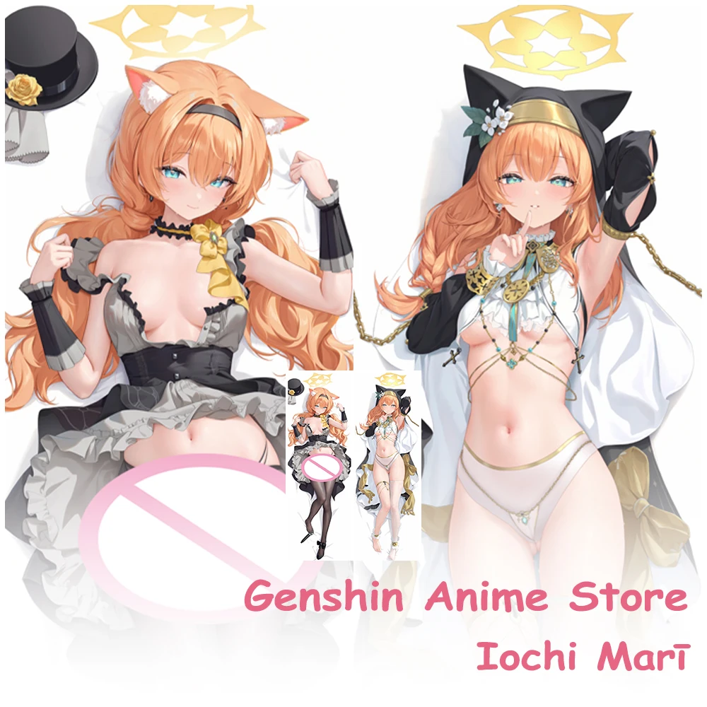 

Dakimakura Blue Archive Iochi Mari Anime Pillowcase Cosplay Props Polyester Anime 2Sided Printed Otaku Pillow Cushion Covers