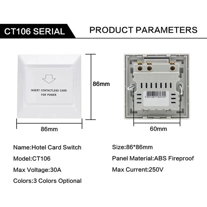 Hotel Electrical Appliances, Smart Hotel Delayed Power Off, Energy-Saving Proximity Card, Power Access Switch