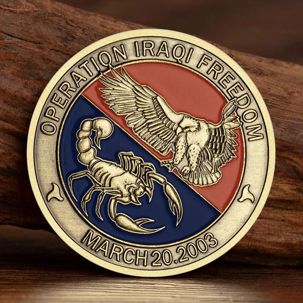 Art ST. George and The Dragon Pattern Bronze Plated Souvenir Coin March 20.2003 Operation Iraqi Freedom Collection Coins